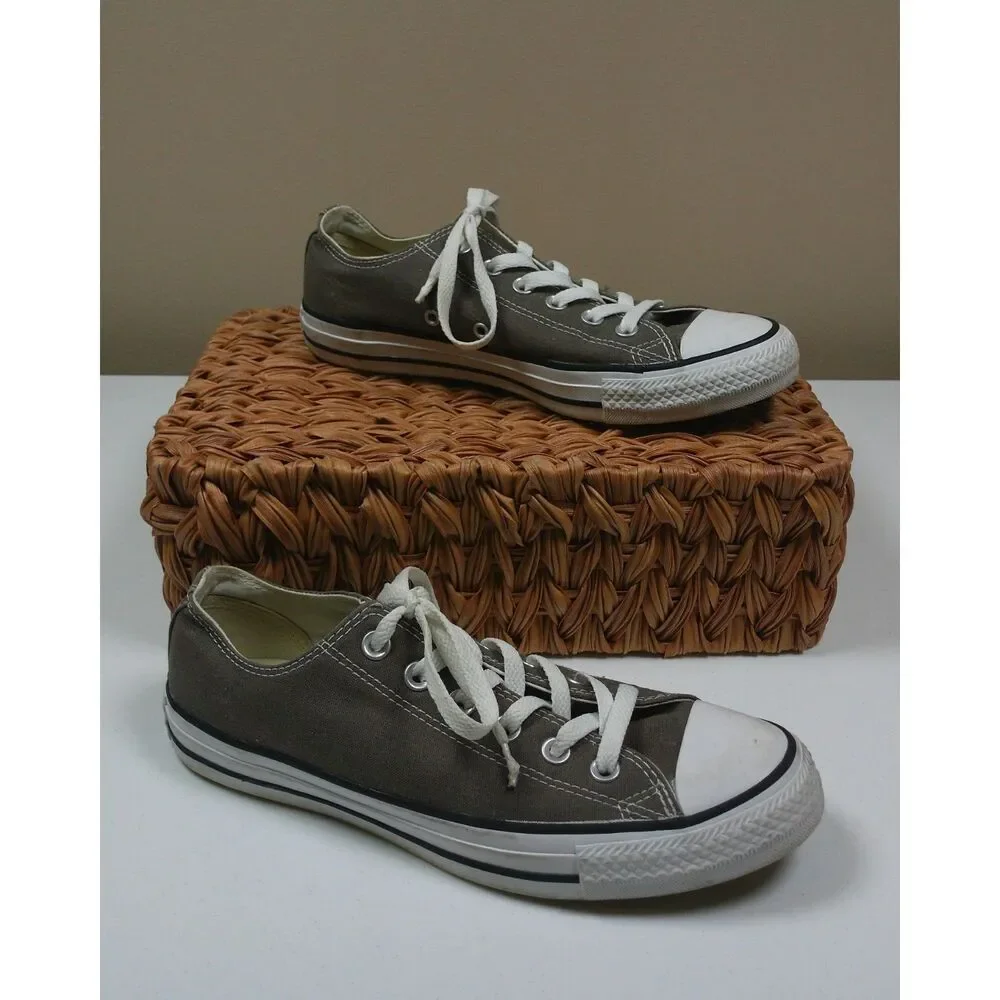 Converse Chuck Taylor All Star Low Top Gray Canvas Sneakers Mens 6.5 Womens 8.5